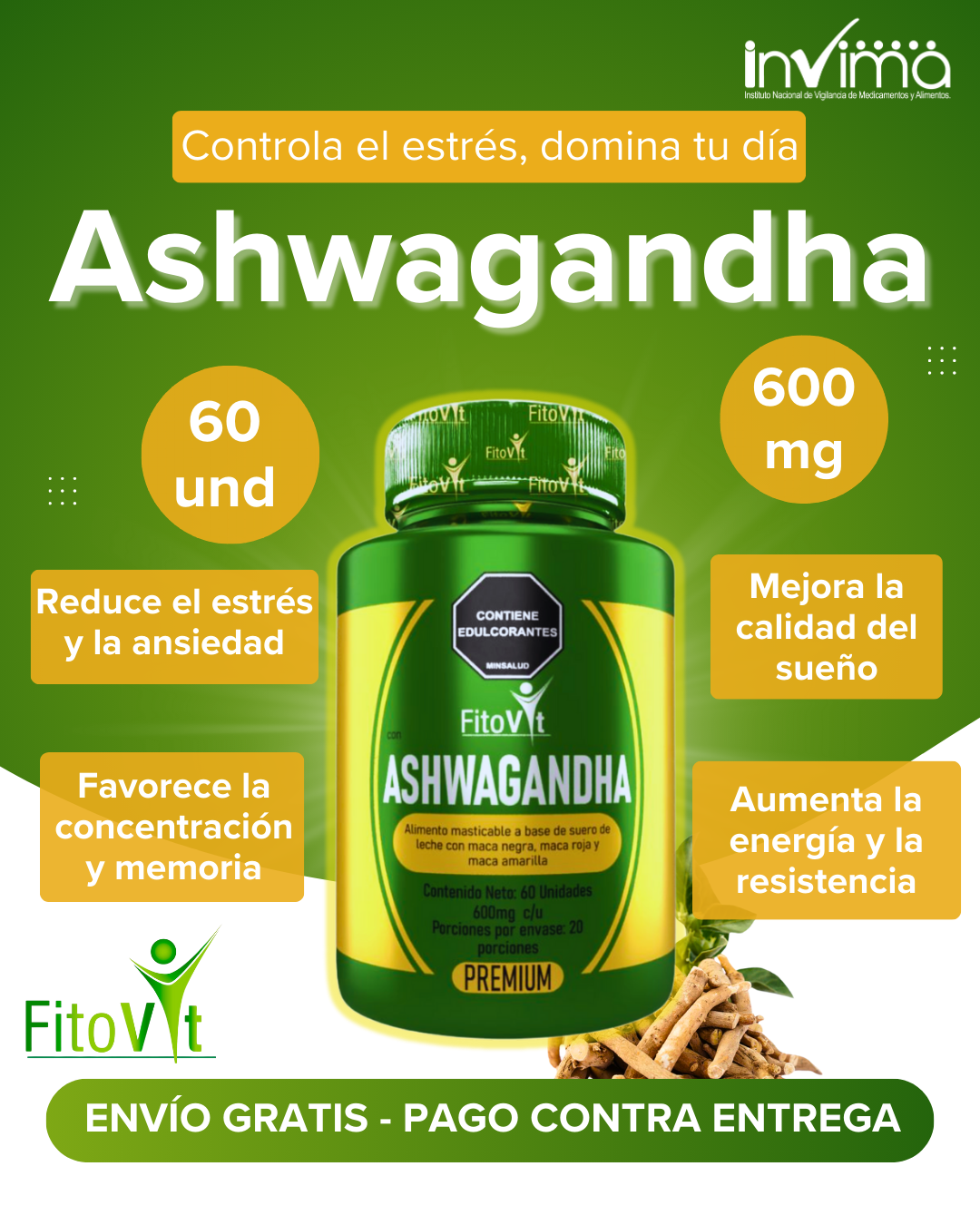 ASHWAGANDHA X 60 UND FITOVIT