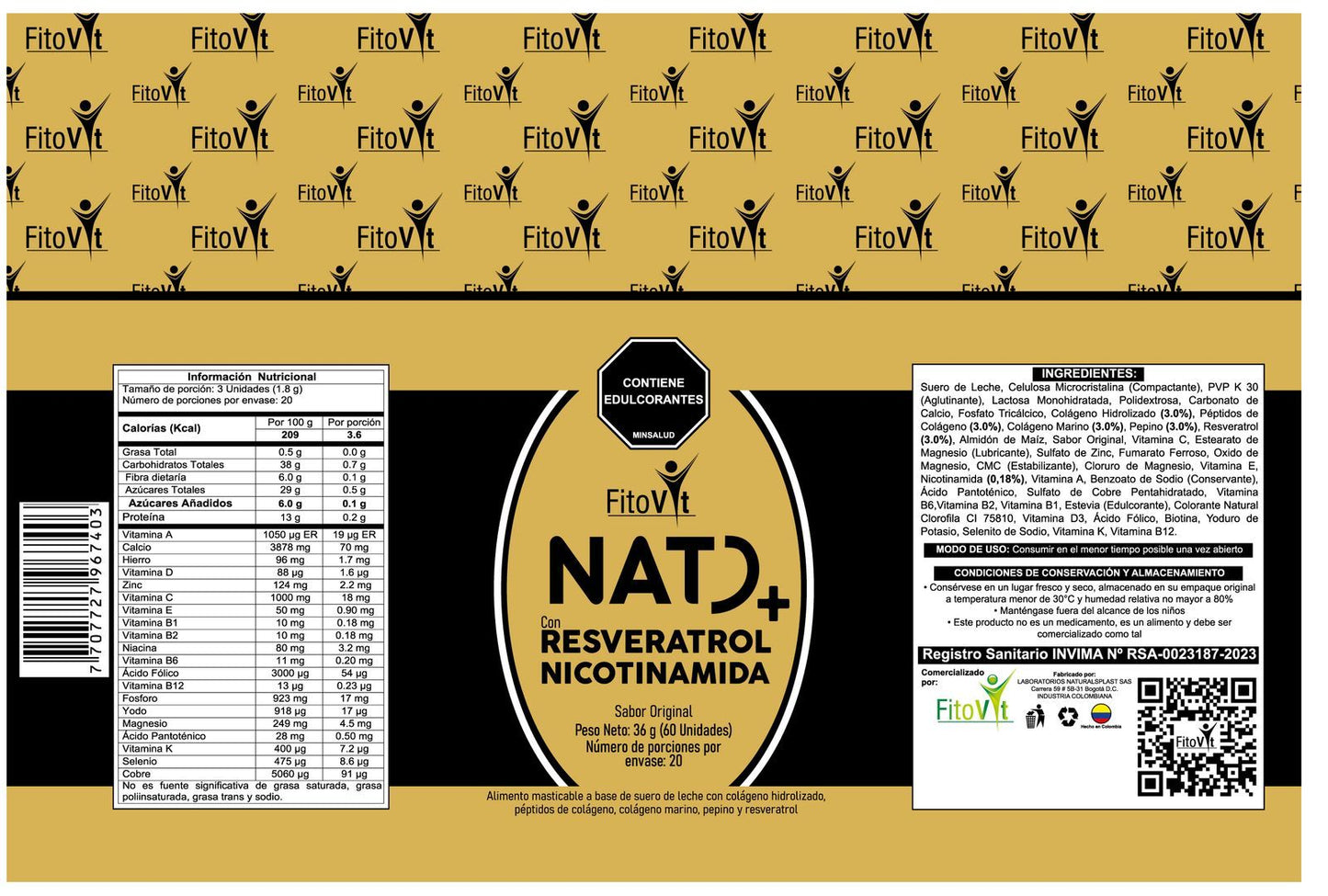 RESVERATROL +NICOTINAMIDA X60UND FITOVIT