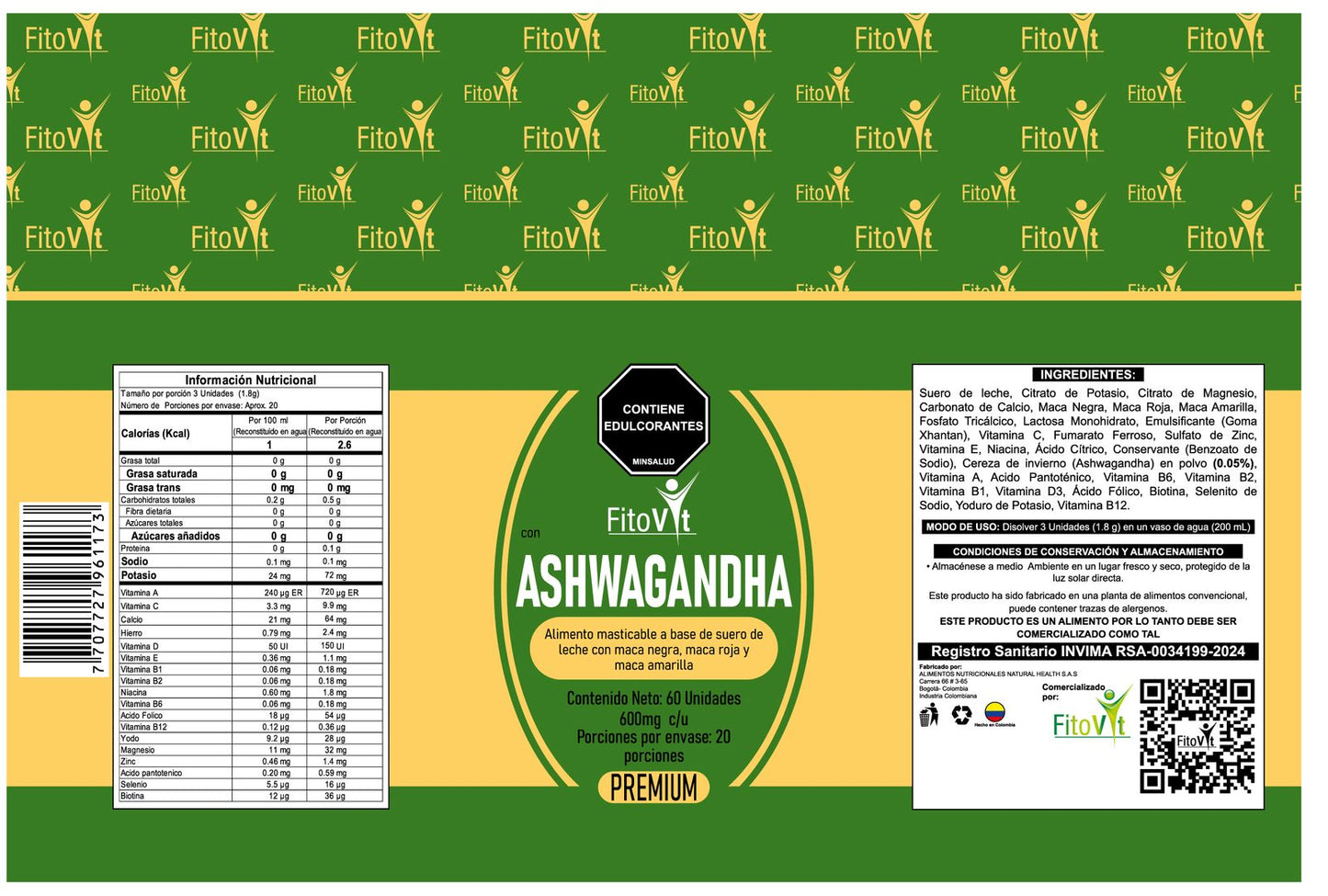 ASHWAGANDHA X 60 UND FITOVIT