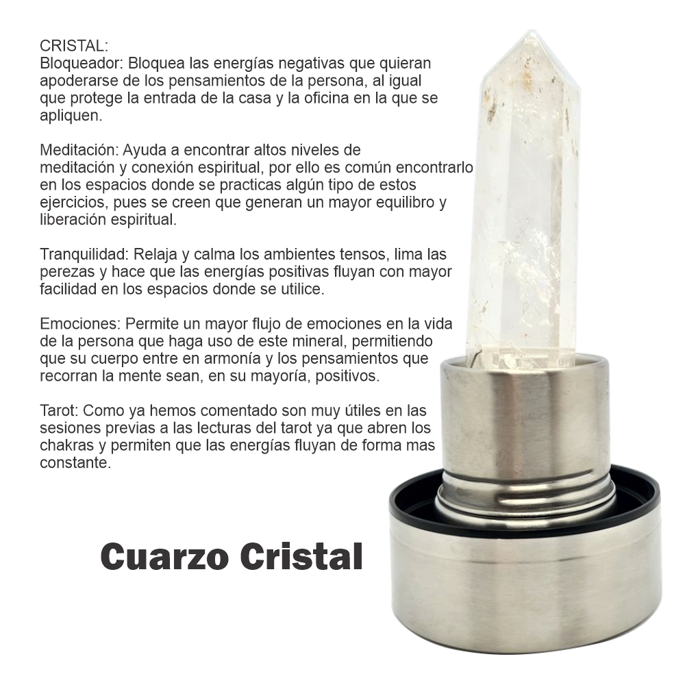 Botella De agua Con Cuarzo De Cristal