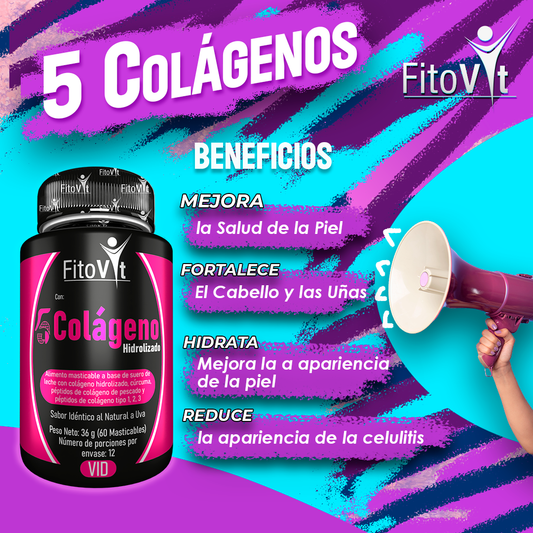 5 COLAGENOS X 60 UND FITOVIT